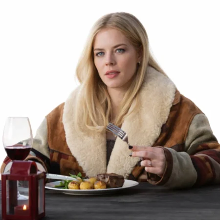 Samara Weaving Suede Jacket