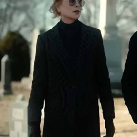 Scarpetta 2026 Nicole Kidman Plaid Wool Coat