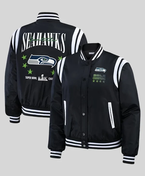 Seahawks Super Bowl LX Champions Full-Snap Bomber Jacket