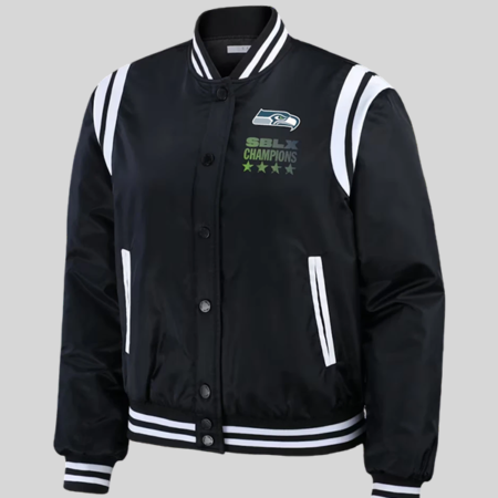 Seahawks Super Bowl LX Champions Full-Snap Bomber Jacket for sale