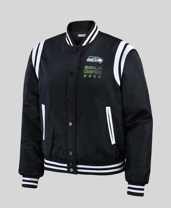 Seahawks Super Bowl LX Champions Full-Snap Bomber Jacket for sale