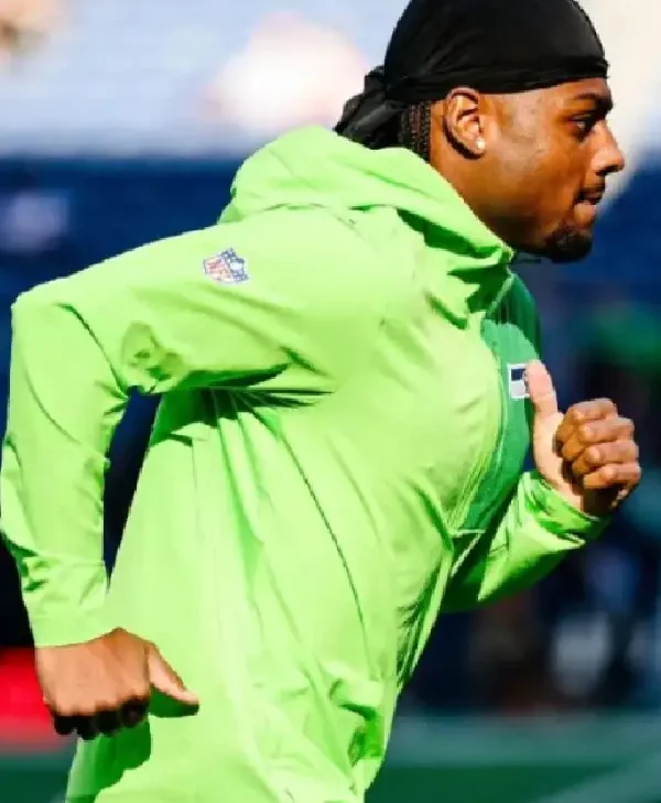 Seattle Seahawks Neon Green Half-Zip Hooded Jacket for sale