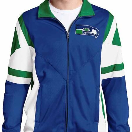 Seattle Seahawks Royal Full-Zip blue Track Jacket