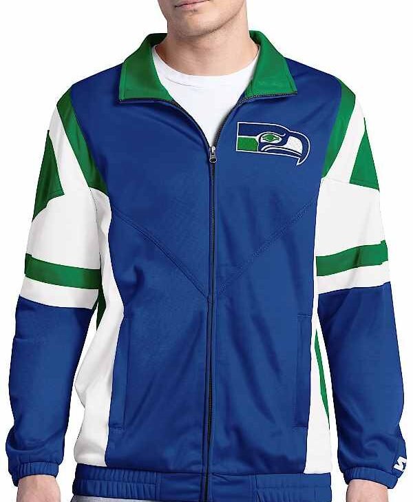 Seattle Seahawks Royal Full-Zip blue Track Jacket