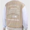 Seattle Seahawks Tan Bomber Jacket
