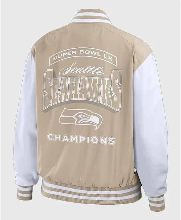 Seattle Seahawks Tan Bomber Jacket