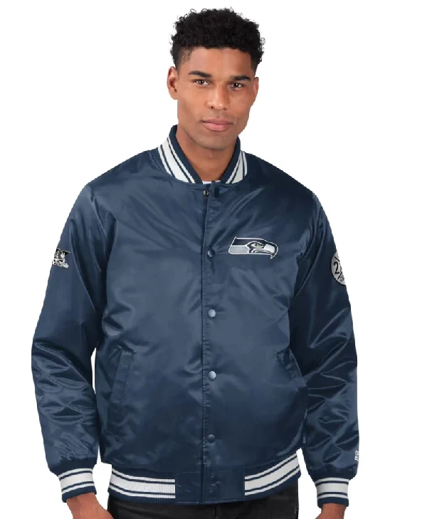 Seattle Seahawks Two-Time Super Bowl Champions Varsity Jacket