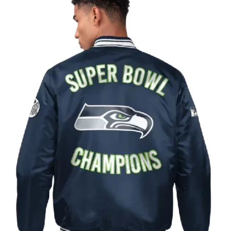 Seattle Seahawks Two-Time Super Bowl Champions Varsity Jacket for sale