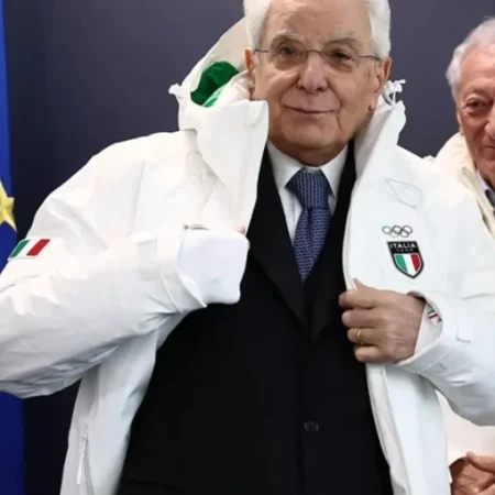 Sergio Mattarella 2026 Winter Olympics Team Italy Jacket front