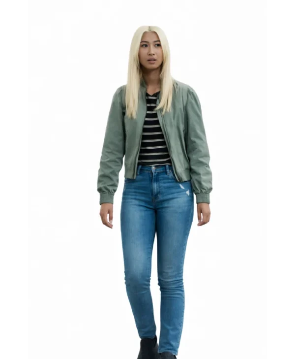Shirley Chen Slanted Bomber Jacket