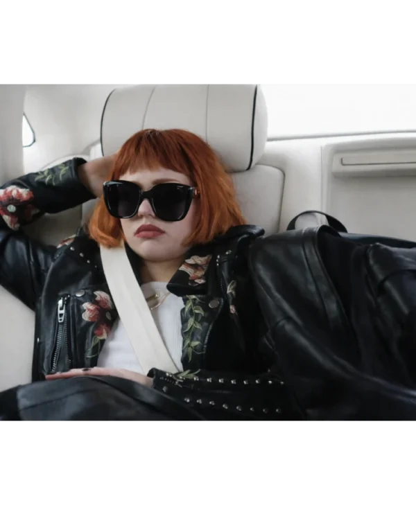 Sierre McCormick Killing Mary Sue Floral Printed Leather Jacket