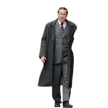 Spider Noir Nicolas Cage Long Wool Overcoat front