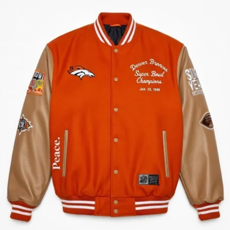 Super Bowl 1998 Broncos vs Packers Varsity Jacket