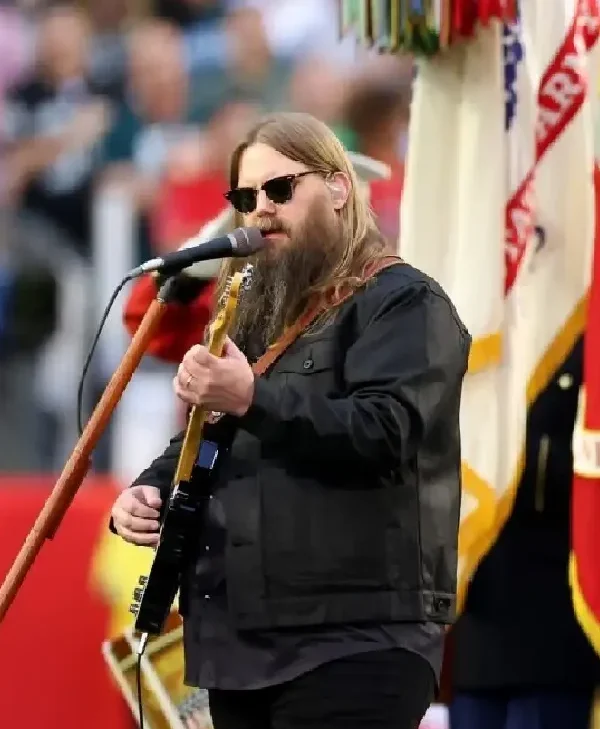 Super Bowl LVII Chris Stapleton Black Jacket front
