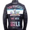 Super Bowl LX Black Moto black Leather Jacket