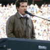 Super Bowl LX Charlie Puth brown Leather Jacket