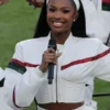 Super Bowl LX Coco Jones White Jacket