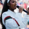 Super Bowl LX Coco Jones White Jacket For Sale