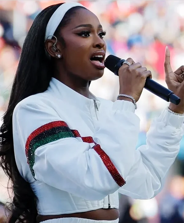 Super Bowl LX Coco Jones White Jacket For Sale
