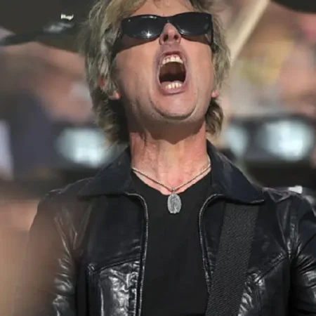 Super Bowl LX Green Day Leather black Jacket