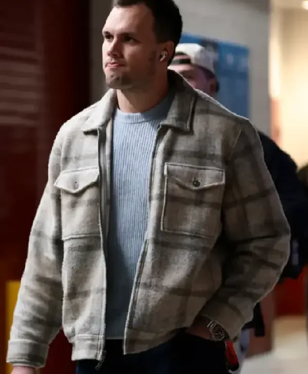 Super Bowl LX Hunter Henry Checked Jacket