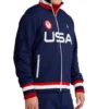Team USA Villagewear Full-Zip Track Navy Blue Jacket