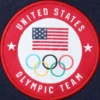 Team USA Villagewear Full-Zip Track Navy Blue Jacket closeup