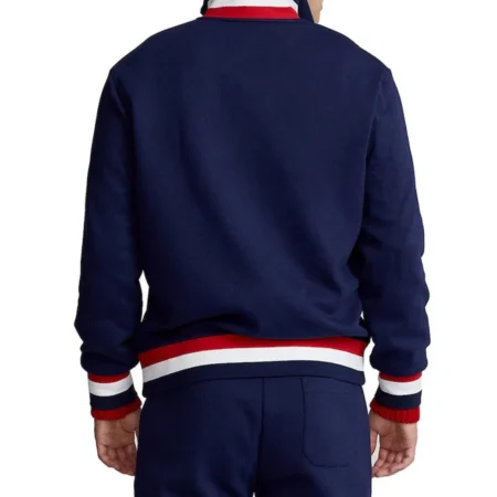 Team USA Villagewear Full-Zip Track Navy Blue Jacket for sale