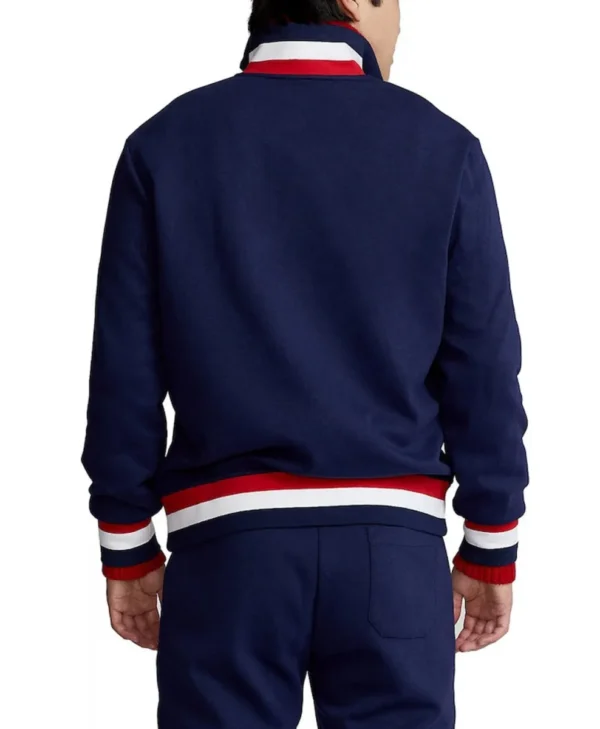 Team USA Villagewear Full-Zip Track Navy Blue Jacket for sale