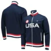 Team USA Villagewear Full-Zip Track Navy Blue Jacket front