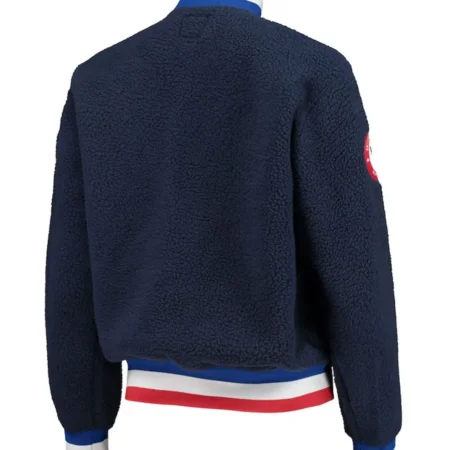 Team USA Villagewear Polar Quarter-Zip Navy Blue Vintage Jacket back