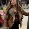 Tell Me Lies S3 Emily Meade Faux Fur Collar Leather Jacket