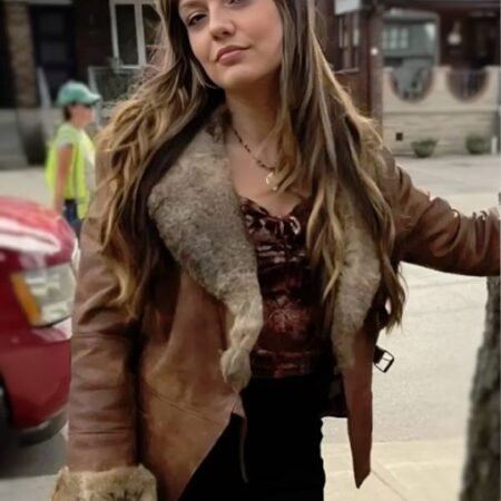 Tell Me Lies S3 Emily Meade Faux Fur Collar Leather Jacket