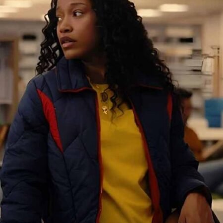 The Burbs 2026 Keke Palmer Blue Puffer Jacket for sale