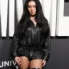 The Moment Charli XCX Black Leather Jacket