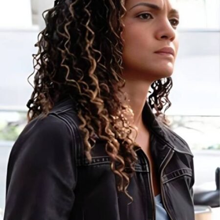 The Rookie S8 Mekia Cox Gray Denim Jacket front