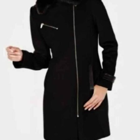 The Today Show 2026 Dylan Dreyer Black Fur Collar Coat back