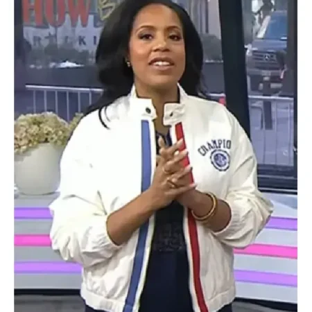 The Today Show 2026 Sheinelle Jones Ivory Zip Jacket