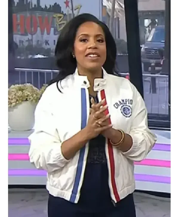 The Today Show 2026 Sheinelle Jones Ivory Zip Jacket