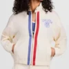 The Today Show 2026 Sheinelle Jones Ivory Zip Jacket front