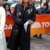 The Today Show Jenna Bush Hager Charcoal Gray Floral Coat