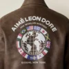 The World's Borough Leather Flight Jacket For Sale