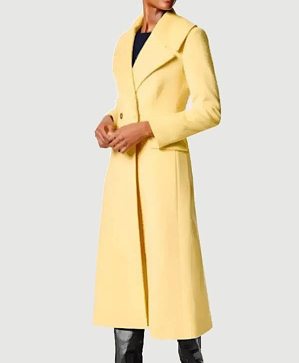 The Young and the Restless 2026 Sharon Case Yellow Coat front