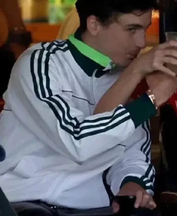 Timothee Chalamet Adidas Jacket side pose