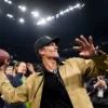 Tom Brady style brown sports jacket