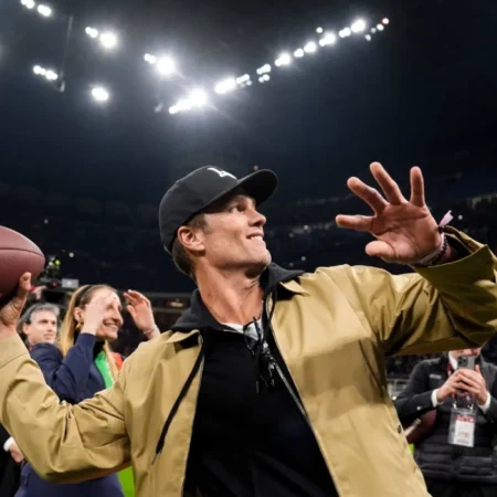 Tom Brady style brown sports jacket