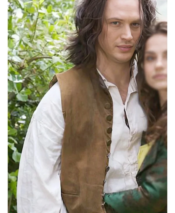 Tom Hardy Wuthering Heights 2026 Suede Vest