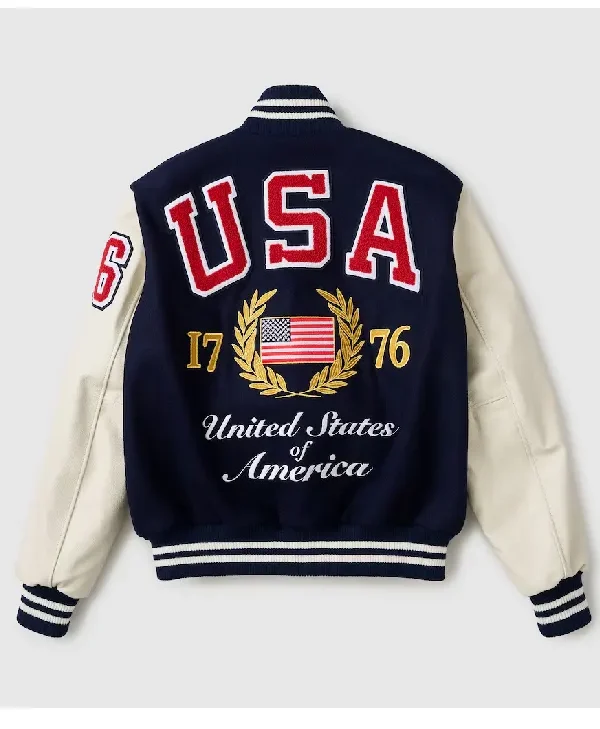 USA 250 Varsity Jacket back
