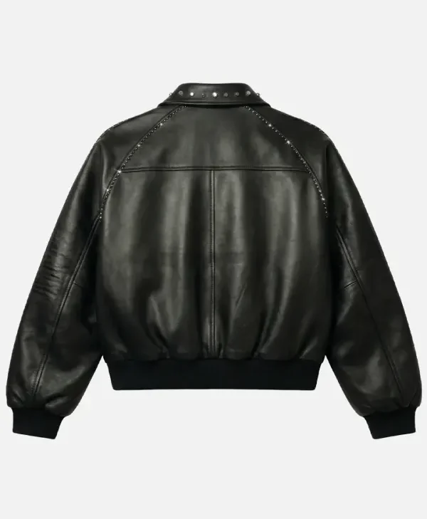VIVET Cross Leather Jacket back