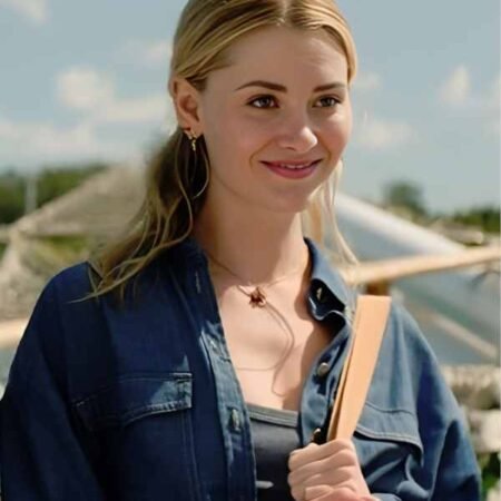 Valentines Day 2026 Virginia Gardner Denim Jacket
